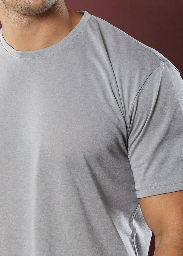 Cloud Grey Crew Neck Tee (Slim)