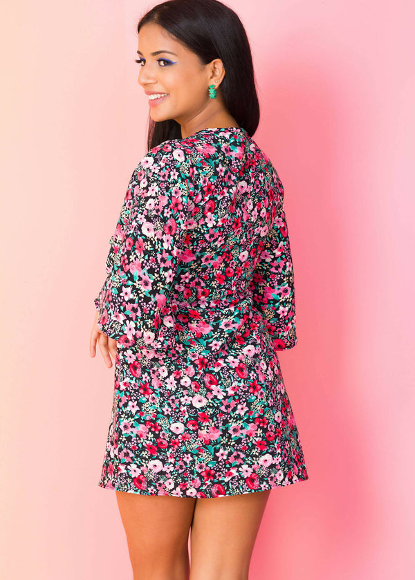 Front Tie-Up mini dress
