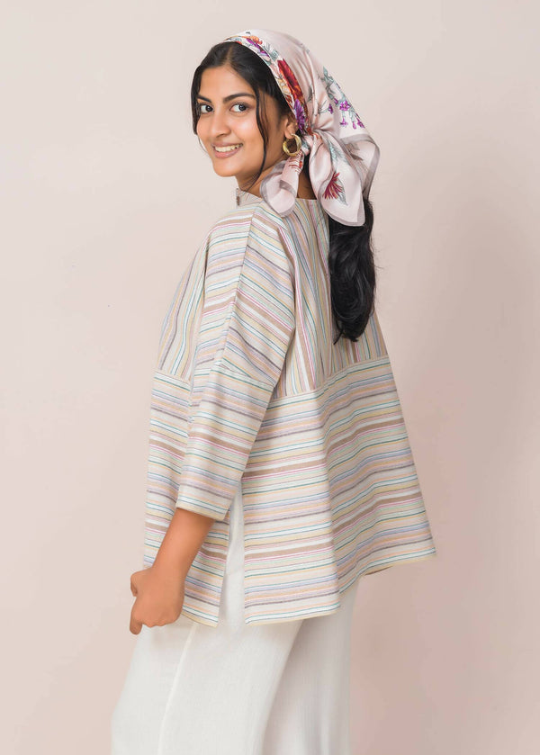 Mix and Match Stripped Blouse (Merron)