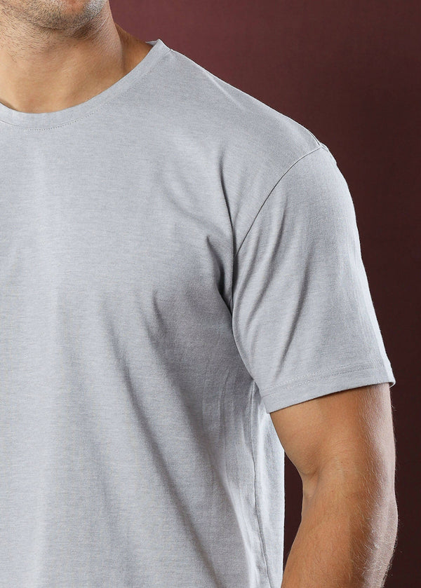 Grey Crew Neck Tee (Slim)