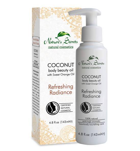 Coconut Body Beauty Oil With Sweet Orange Oil Refreshing Radiance - MyRavana