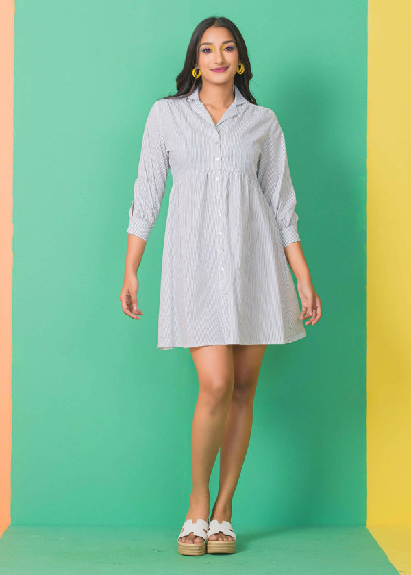 Long Sleeve Button Down Dress