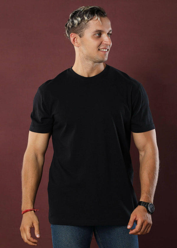 Black Crew Neck Tee (Slim)