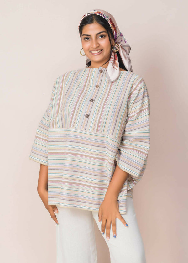 Mix and Match Stripped Blouse (Merron)