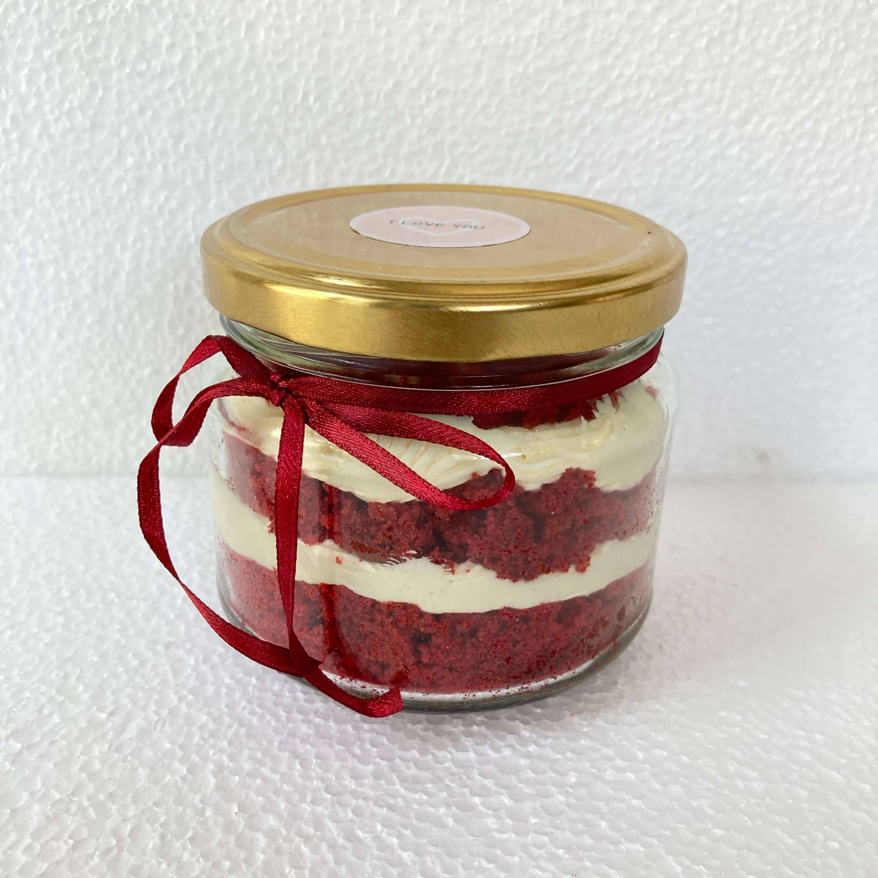 Buy Halloween Theme Jar Cake | Red Velvet Jar Cake Online